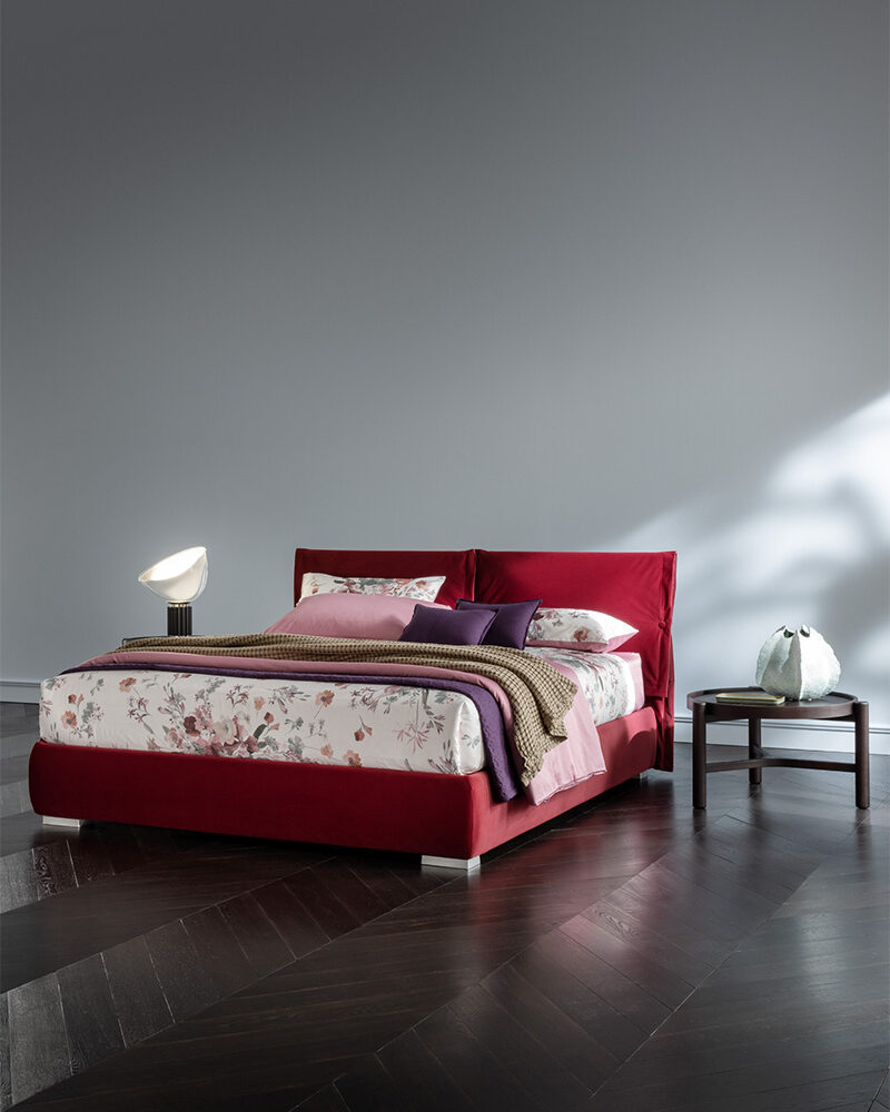 37. Bed Linen Set Satin Collection Textures Collection. col Pink and Grey- Malva 02 Plain colors- Titanio featured